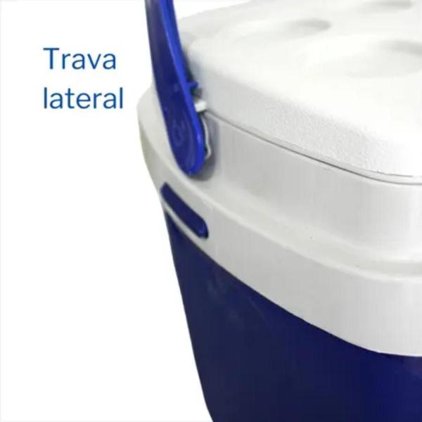 Imagem de Caixa Térmica Cooler Praia Bebidas 34l Com Alça Porta Copo