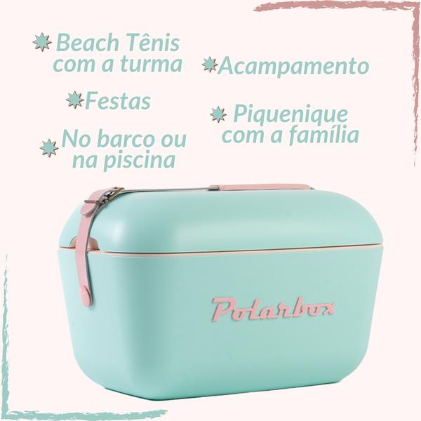 Imagem de Caixa Térmica Cooler Retro Vintage 12 litros Polarbox Camping Praia