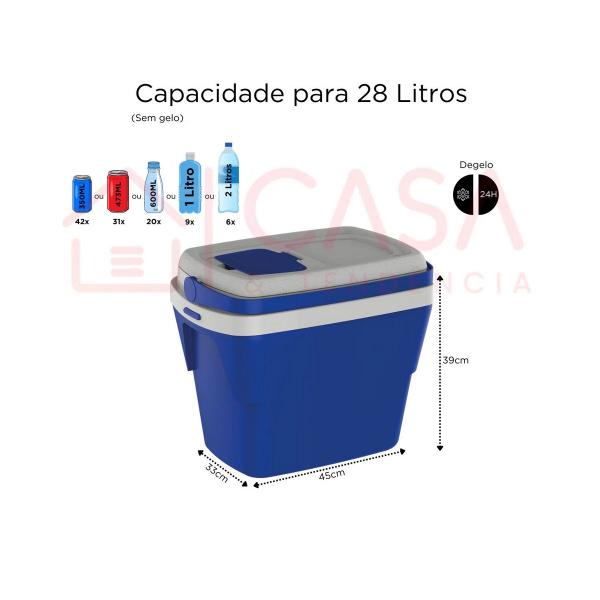 Imagem de Caixa Termica Cooler Soprano 28 Litros Tropical