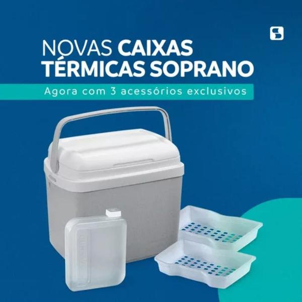 Imagem de Caixa Termica Cooler Tropical Com Acessorios 32 Lts Soprano