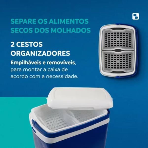 Imagem de Caixa Termica Cooler Tropical Com Acessorios 32 Lts Soprano