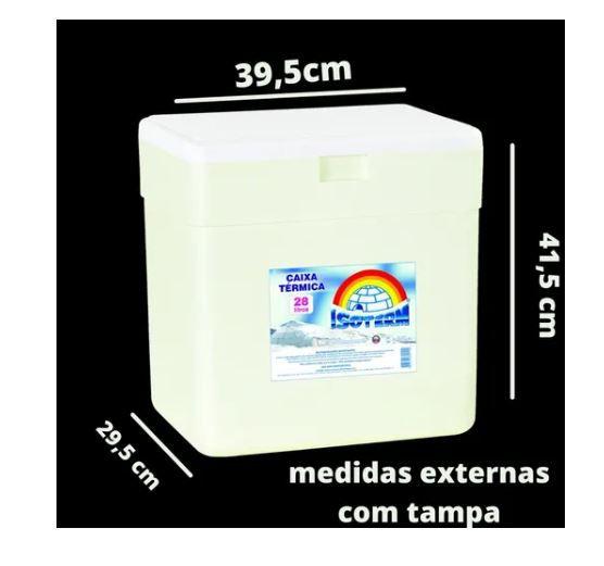 Imagem de Caixa Térmica De Isopor 28 L Isoterm - Unidade