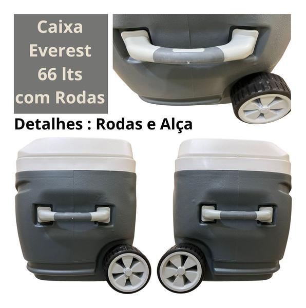 Imagem de Caixa Térmica Everest Cinza 66l Eficiência Térmica 120 Horas