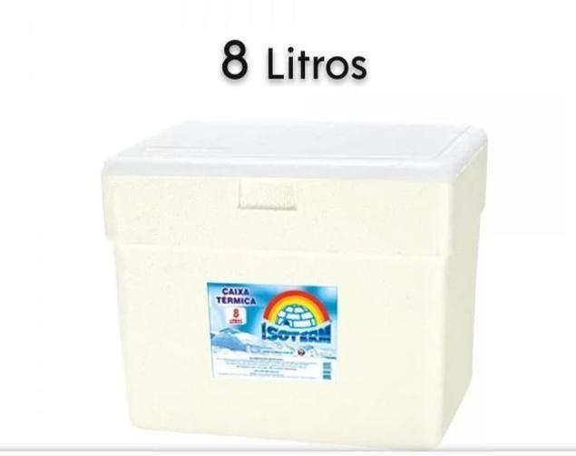 Caixa Térmica Isopor 8 Litros Gelo Cerveja Refri Isoterm Imagem de Caixa Térmica Isopor 8 Litros Gelo Cerveja Refri Isoterm