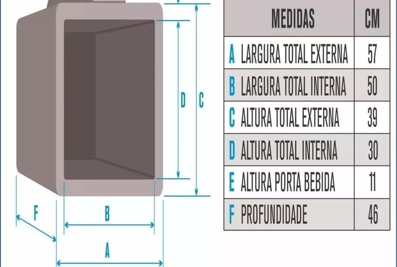 Imagem de  Caixa Térmica Isopor Laminado Pizza 60 Litros 45cm