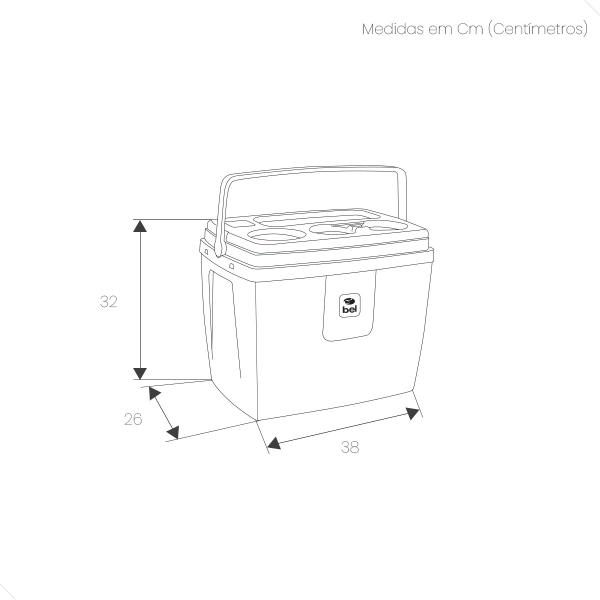 Imagem de Caixa Térmica Preta18L Bel