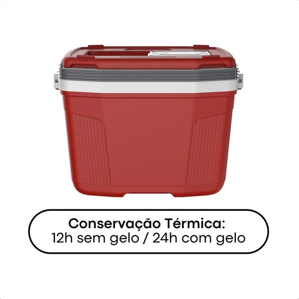 Imagem de Caixa Térmica SUV 20L Vermelho Conservação Térmica 12h sem gelo / 24h com gelo - Termolar 3501VME 57195