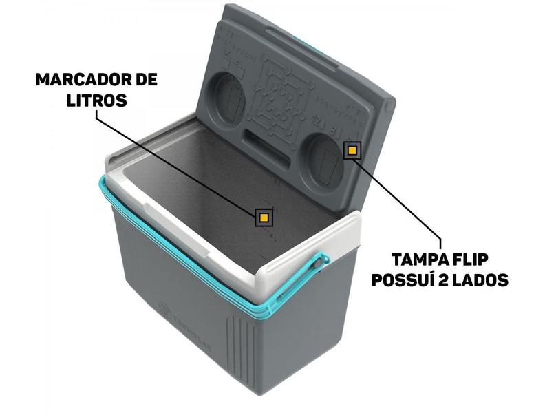 Imagem de Caixa Térmica Suv Cooler 8 Litros Com Alça Retrátil Trava De Segurança Porta Copos Para Praia Pesca Camping 