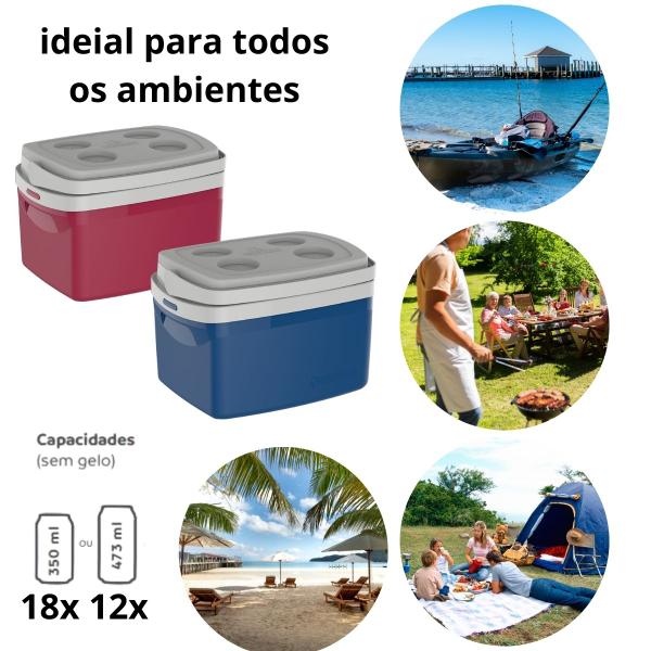 Imagem de Caixa Térmica Tropical 12 Litro Cooler Com Porta Copo e Alça