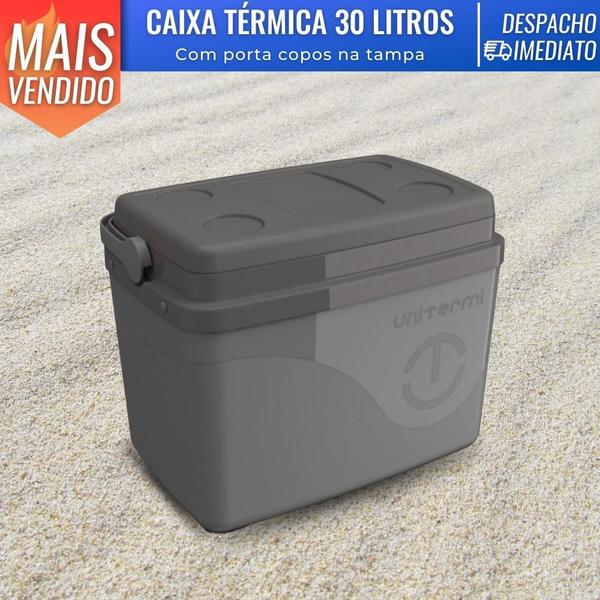 Imagem de Caixa Térmica Unitermi Cooler Floripa Com Alça Praia Piscina Camping