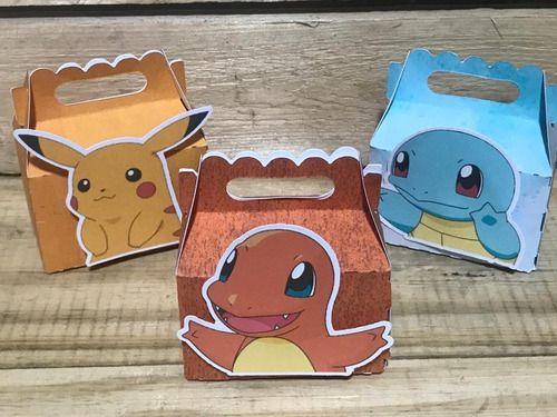 Imagem de Caixa tipo Maleta Pokemon 30und. Lembrancinha para Festa Infantil Personagens