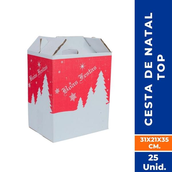 Imagem de Caixa Top para Cesta de Natal 30X21,5X35cm. com 25 un.