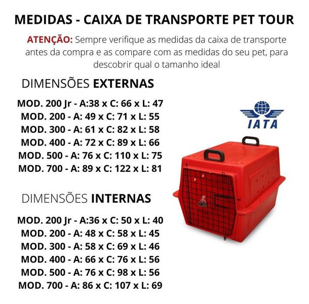 Imagem de Caixa Transporte Aéreo Cães Gatos Homologado IATA Pettour Modelo 200 Rosa