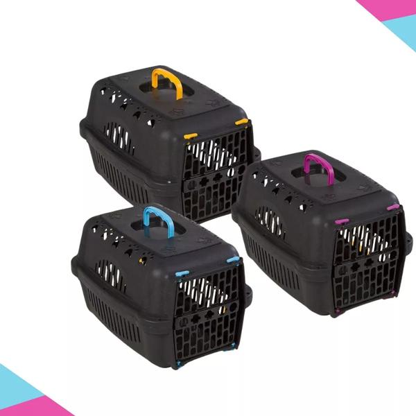 Imagem de Caixa Transporte N1 Black Para Pets Cães Gatos Com Kit Alças-11591