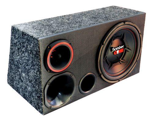 Caixa Trio Completa Bomber One 12 Pol + Driver + Tweeter - Caixa