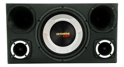 Imagem de Caixa Trio Detoner Bass + Modulo Taramps + Radio Bluetooth