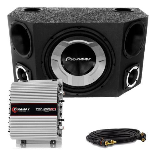 Imagem de Caixa Trio Pioneer Completa Som Carro + Amplificador Taramps