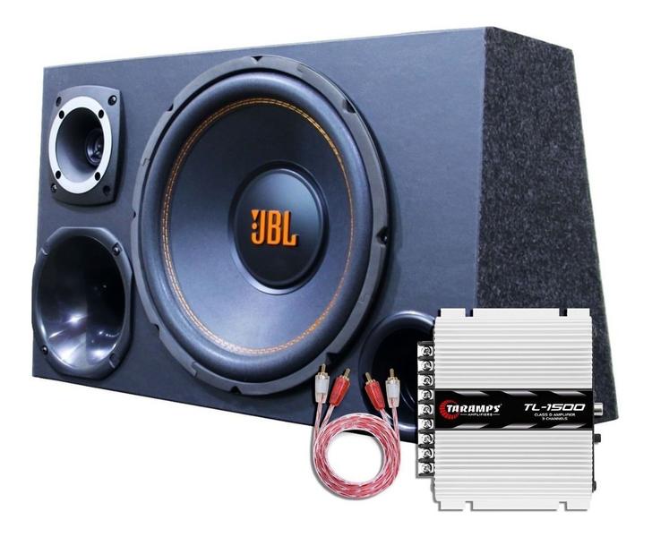 Imagem de Caixa Trio Subwoofer Jbl 12 Polegadas Taramps Tl-1500 + Cabo Rca 5 Metros