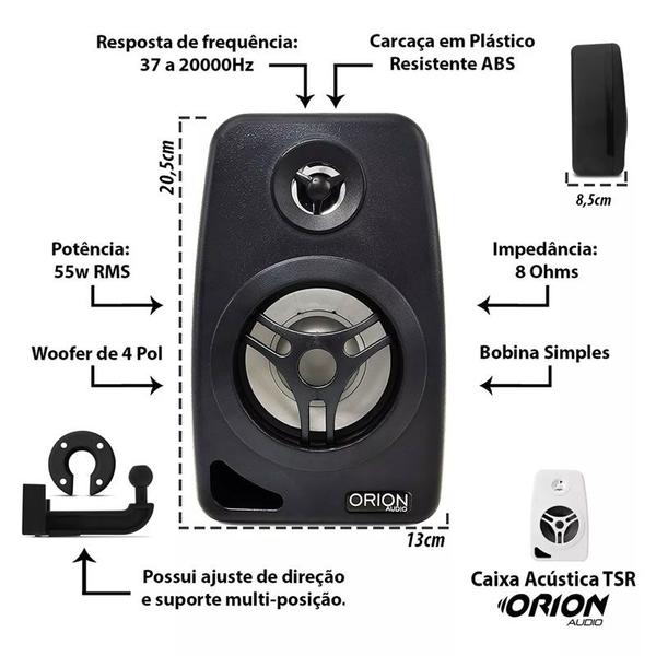 Imagem de CaixaCaixa De Som Acustica C/ Suporte Som Ambiente 55w Orion