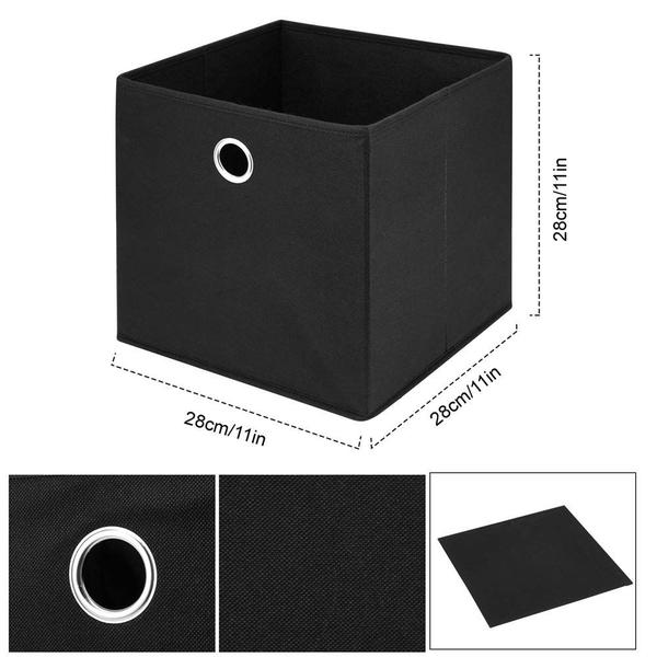 Imagem de Caixas de armazenamento HSDT Cube Black 28x28x28cm Conjunto dobrável de 6