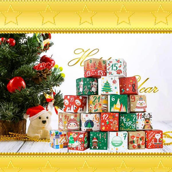 Imagem de Caixas de calendário do advento JWSCYSY Christmas 24 unidades para crianças