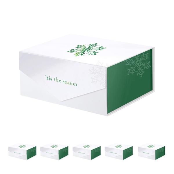 Caixas de presente PACKHOME 6 Christmas com tampas 24x17,5x10 cm verdes Imagem de Caixas de presente PACKHOME 6 Christmas com tampas 24x17,5x10 cm verdes