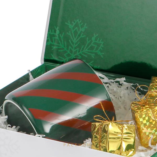Caixas de presente PACKHOME 6 Christmas com tampas 24x17,5x10 cm verdes Imagem de Caixas de presente PACKHOME 6 Christmas com tampas 24x17,5x10 cm verdes