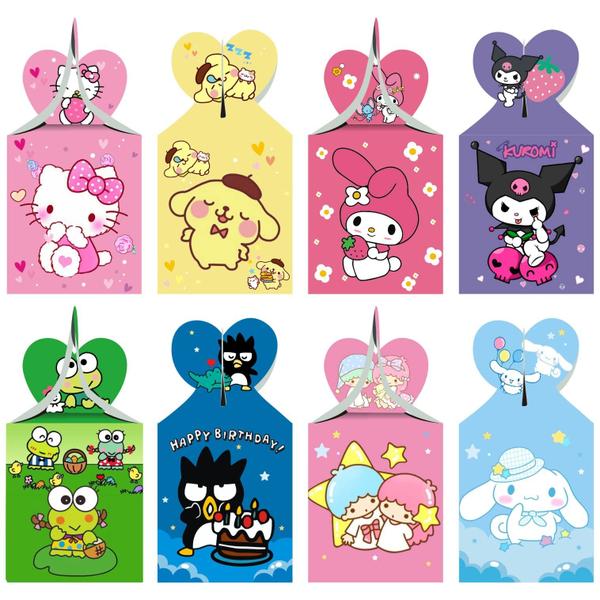 Imagem de Caixas de presente Party Favor ARHAVI Kitty Kuromi My Melody Keroppi