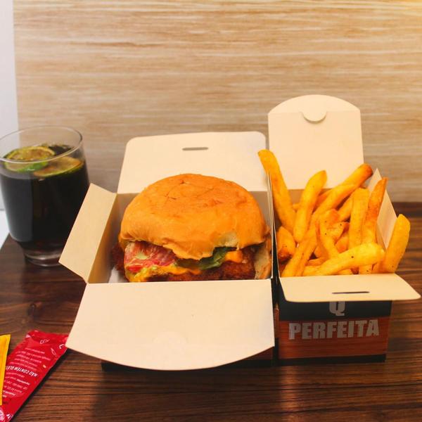 Imagem de  Caixas embalagem para Hamburguer Lanche Artesanal e Batata Frita Embalagem Delivery