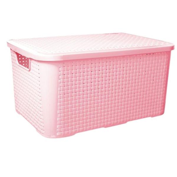 Caixas Organizadoras Cestos Multiuso 18 L Com Tampas Rattan - Ana Decorações Imagem de Caixas Organizadoras Cestos Multiuso 18 L Com Tampas Rattan