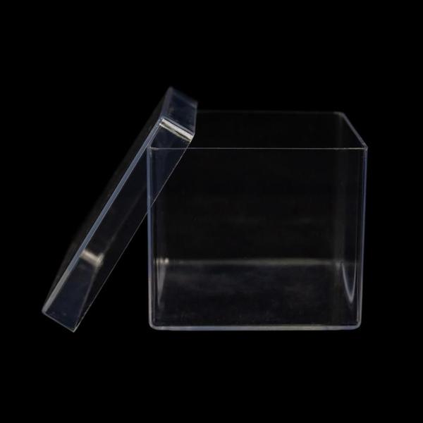 Imagem de Caixinha Acrílica 6cm Transparente Resistente Lembrancinha - 40 Unidades