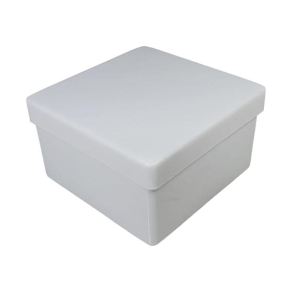 Caixinha De Acrílico Plástico Branco 7cm Grande 20 Unidades - Russo Art Imagem de Caixinha De Acrílico Plástico Branco 7cm Grande 20 Unidades