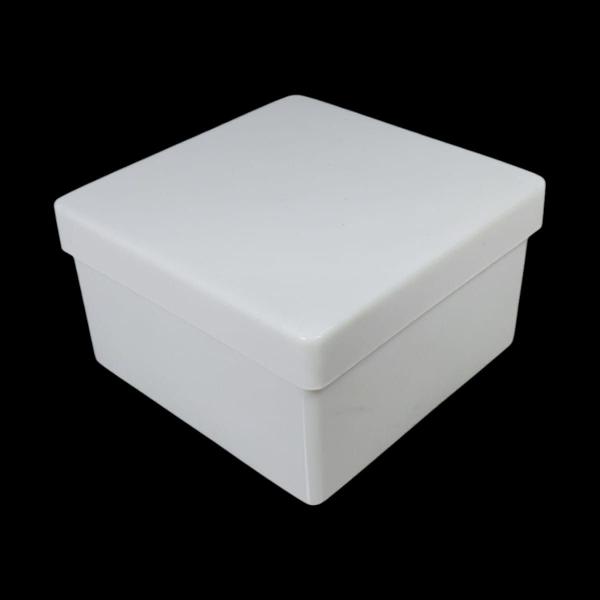 Caixinha De Acrílico Plástico Branco 7cm Grande 20 Unidades - Russo Art Imagem de Caixinha De Acrílico Plástico Branco 7cm Grande 20 Unidades