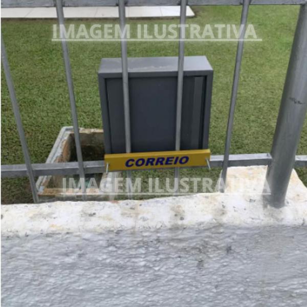 Imagem de Caixinha De Correio Carteiro Portão Vertical Aço - Preto