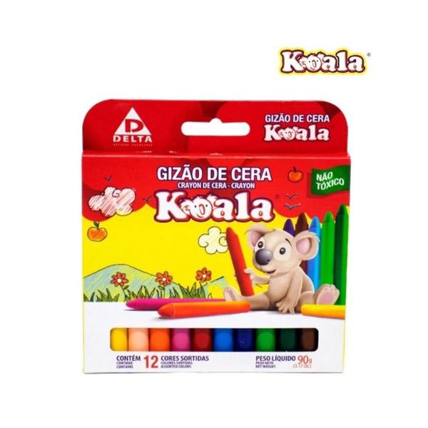 Imagem de Caixinha de Giz de Cera Koala 12 cores sortidas