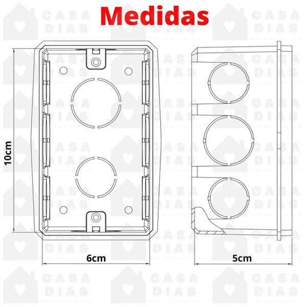 Imagem de Caixinha de Luz 4x2 Retangular Anti Chama Reforçada Kit Com 100 Unidades