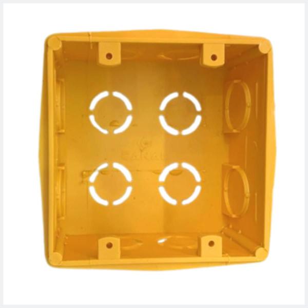 Imagem de Caixinha De Luz Pvc 4x4 Embutir Amarelo kit com 12 unidades