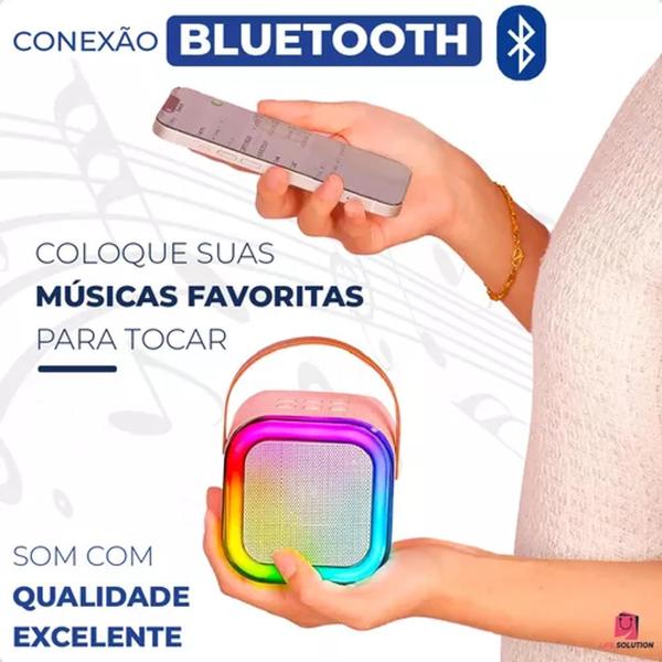 Imagem de Caixinha De Som Bluetooth Led C/ Microfone Karaokê