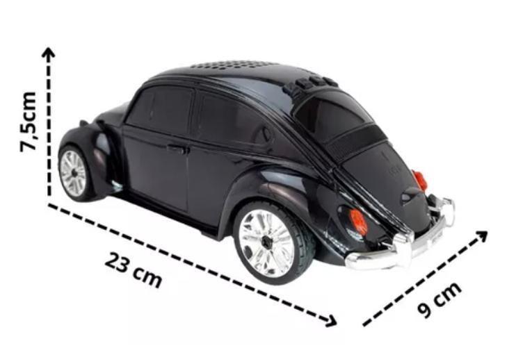 Imagem de Caixinha De Som Bluetooth Led Miniatura De Carro Fusca