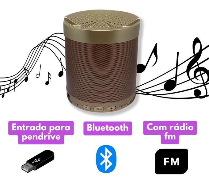 Imagem de Caixinha De Som Bluetooth Portatil Q3 Mp3 Pen Drive Fm Cel