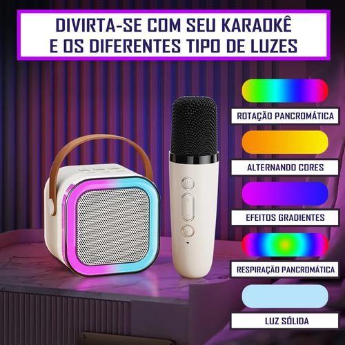 Imagem de Caixinha De Som Infantil Karaokê Infantil C/2 Microfones Sem Fio Bluetooth 