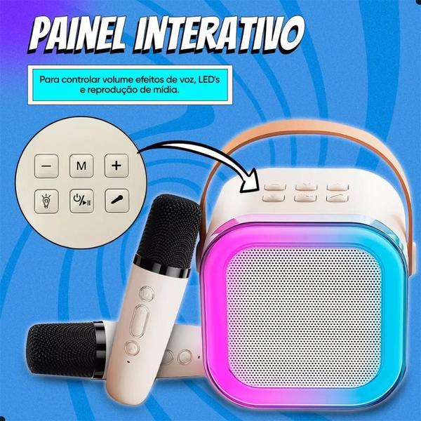 Imagem de Caixinha De Som Karaokê C/ 1 Microfone Bluetooth Infantil