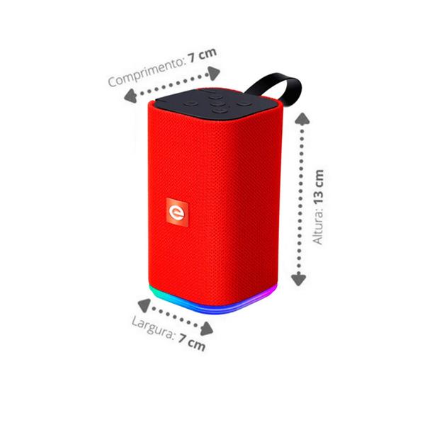 Imagem de Caixinha De Som Led Rgb Colorido Bluetooth 5.0 Usb Micro Sd Fm 5w Auxiliar P2 - Exbom