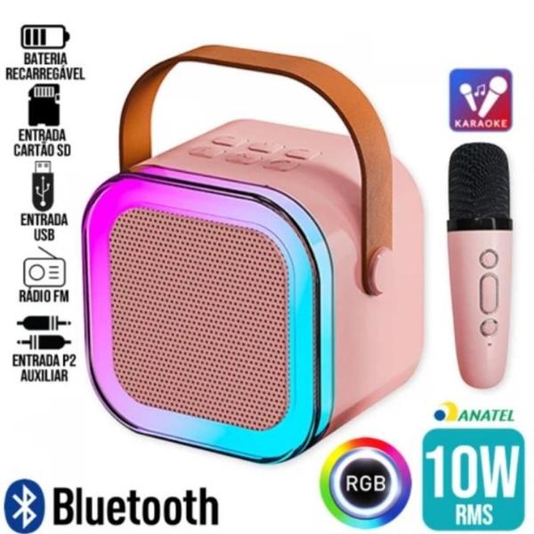 Imagem de Caixinha Infantil Com Microfone Bluetooth S/ Fio Youtube Karaoke