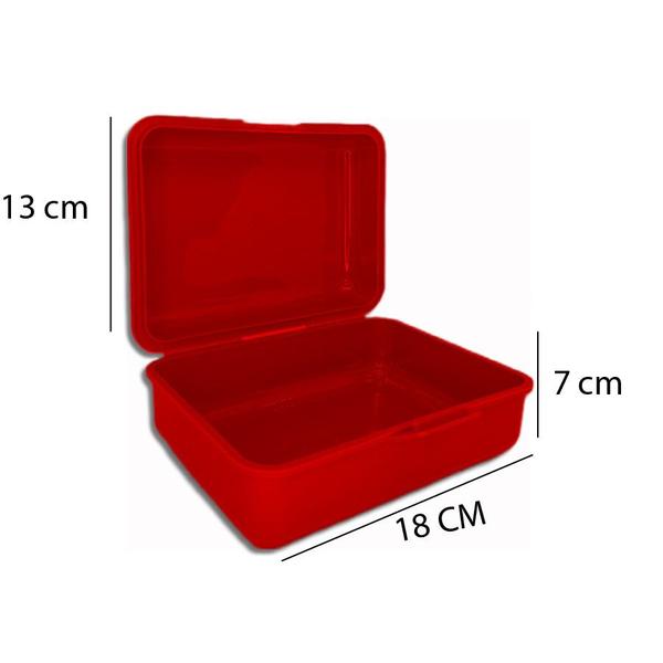 Imagem de Caixinha Lembrancinha Plástica Vermelho 18cm x 7cm - 1 unidade - Rizzo