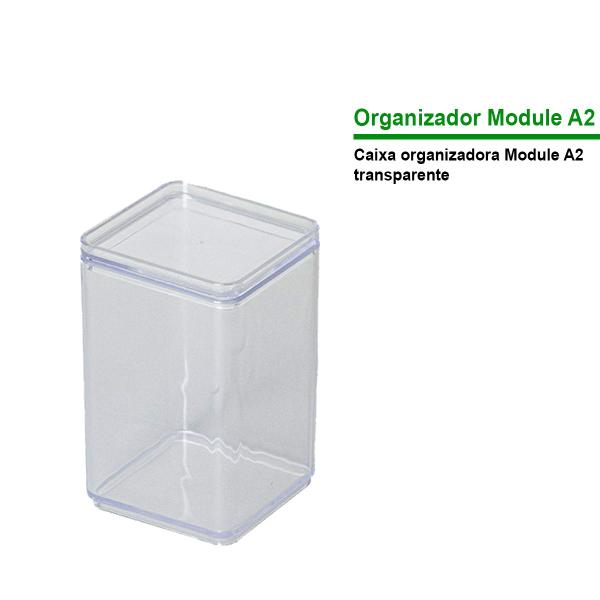 Imagem de Caixinha Organizadora Modular Transparente 6,8X6,8X11,15 cm