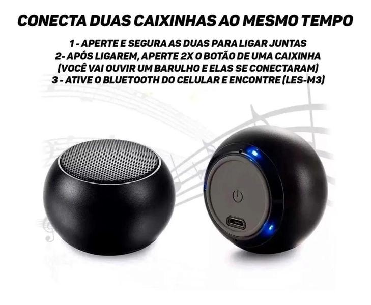 Imagem de Caixinha Som Bluetooth Tws Metal Mini Speaker Amplificada 3w - LDS Orange