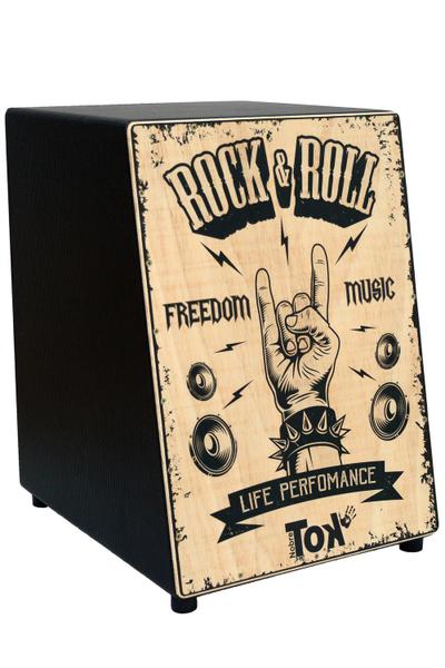 Imagem de Cajón Acústico Estampa Rock & Roll NobreTOK Modelo 304