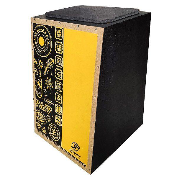 Imagem de Cajon Acustico Jaguar K2 Pb 021 Estampa Flores Amarelo + Capa