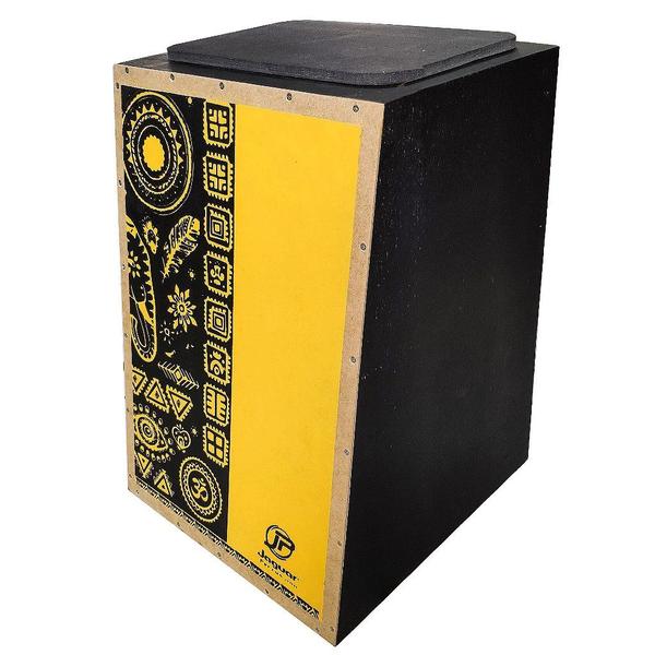 Imagem de Cajon Acustico Jaguar K2 Pb 021 Estampa Flores Amarelo